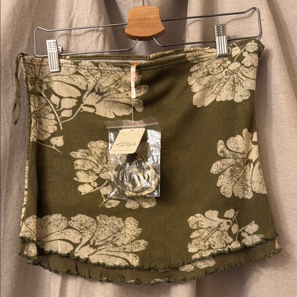 Free people moss halter top with tie